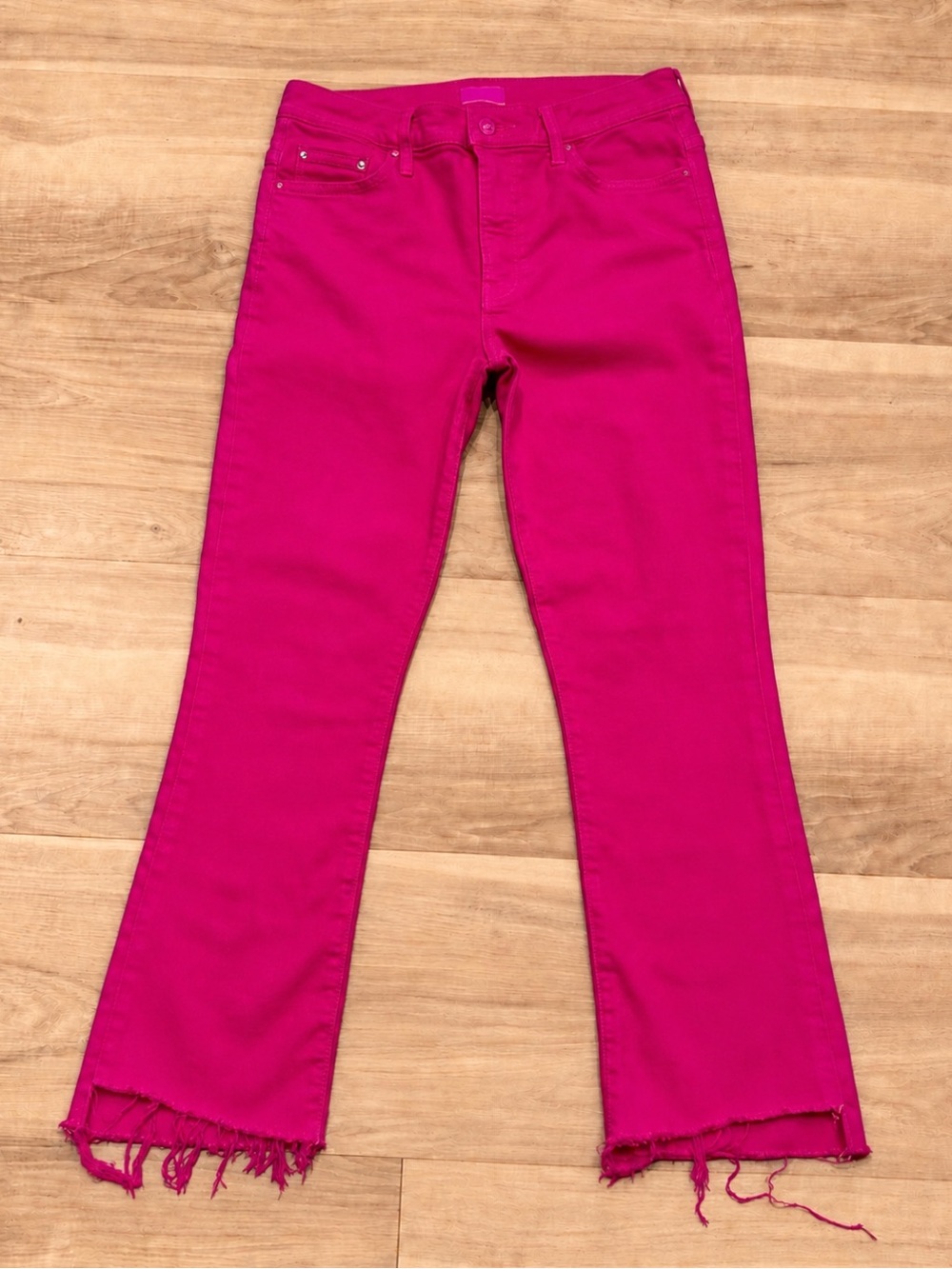 MOTHER “The Insider Crop Step Fray” High Rise Stretch Denim Jeans 29x27 EUC